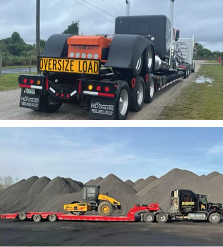heavy equipment hauling trailer